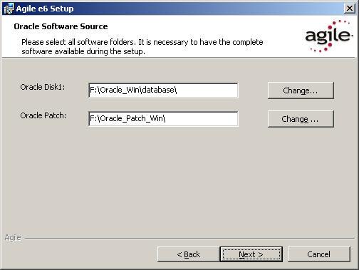 Agile e6 Select the Client option only if the database to be used with Agile e6 is installed on a separate database server. With this option, only the Oracle client software will be installed.