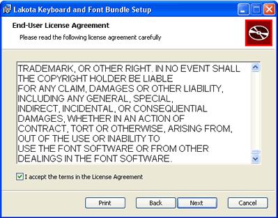 c) Read the End-User License Agreement,