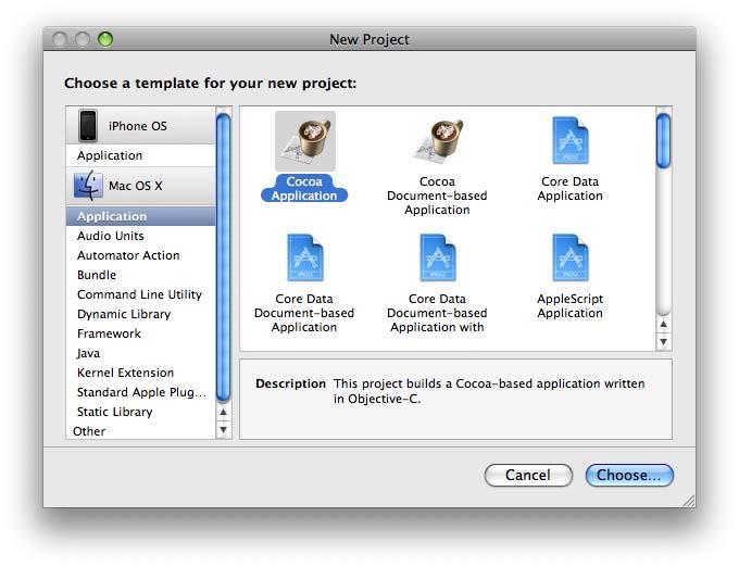 2. Creating Your Project The main tool you use to create Cocoa applications is Xcode Apple s IDE (integrated development environment). Launch Xcode. By default it s in /Developer/iPhone Applications.