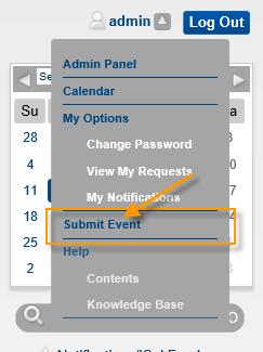 CHAPTER 25: Submit an Event CHAPTER 25: Submit an Event See Also: Types of EMS Master Calendar Users. 1.