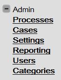 4.4.1 Manage Processes as Administrator Figure 152. Admin menu in Control Panel Select Processes from the Admin Menu in the Control Panel.