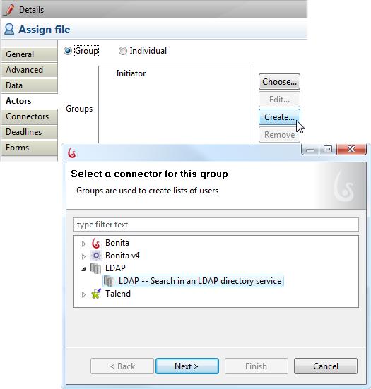Figure 24. Assign a group from an LDAP directory to a Step 2.3.2.1 Inputs Enter the Name and Description of the Group.