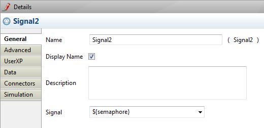Figure 82. Create a Throw Message Enter Name and Description. You can choose to display the Signal name on the Process Diagram.