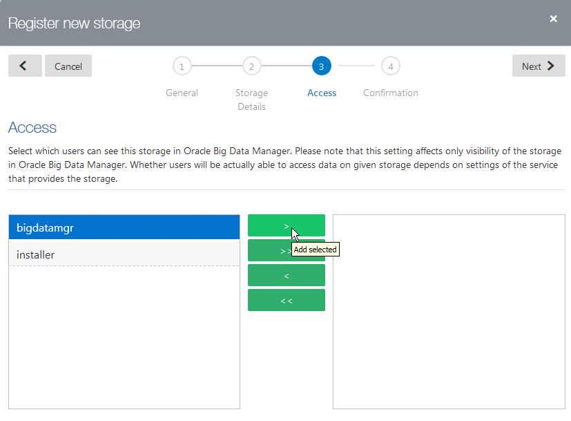 Chapter 2 Registering Storage Providers with Oracle Big Data Manager 5.