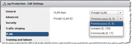group, select Edit Settings, and select VLAN.