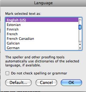 Spelling and Grammar: The spelling and grammar checker in Word uses red dotted underlines to indicate possible spelling errors and wavy green underlines to indicate possible grammatical errors.