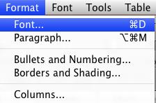 from the Formatting toolbar; and perhaps the easiest way to change the font, size, and style of text in your