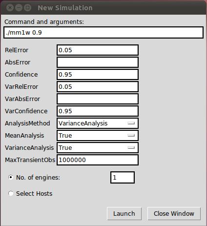 Screenshots of the graphical user interface of Akaroa2 incorporating variance analysis are shown in Figure 36, Figure 37 and Figure 38.