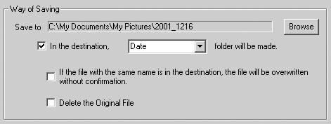 Way of Saving Specify the save destination for the converted files. Once you specify the destination and click the [OK] button, the file format is converted.