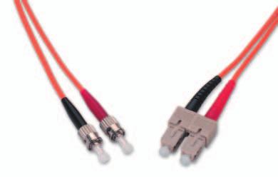 ST/ST, SC/SC and hybrid ST/SC Patch Cords are available in both multimode (62.5/125 µm and 50/125 µm) and singlemode cable-types, in duplex and simplex versions. ST Fiber Optic Patch Cords PART NO.