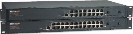 BETHERNET SWITCHES 16- & 24-Port WebSmart 10/100 Managed Ethernet Switches Signamax Connectivity Systems WebSmart 10/100 Ethernet Switches feature 16 or 24 10/100 ports, an optional 100BaseFX