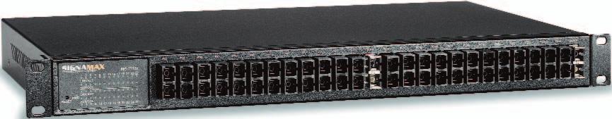 BETHERNET SWITCHES 24-Port Gigabit Ethernet Fiber Switch Signamax Connectivity Systems model 065-7732AFSC Multimode and 065-7732AFSM Singlemode Fiber Gigabit Ethernet Access Switches are the most