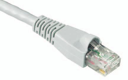 Protection provided by molded boots prevents pair-to-pair disturbance inside the body of the connector and increases performance of the patch cable.
