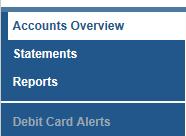 Landing Page Tool Bar Tabs include Accounts, Cash Management, Administration, and Service Center.