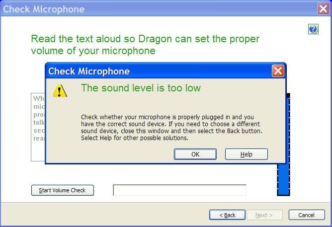 When you use Dragon Dictate, choose Tools > Microphone Setup to calibrate the SpeechMatic USB MultiAdapter.