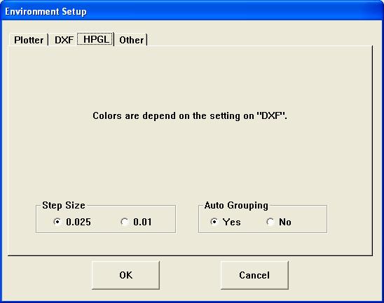 Set [HPGL] Set the CAMKINK screen display and output to the plotter when reading a HPGL file into CAMLINK. What is a HPGL file? A HPGL file stores CAD-created data in the HPGL format.
