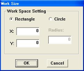 Set Up a Work Specify the working area and place a work. At work setup, the working area can be changed according to the work.