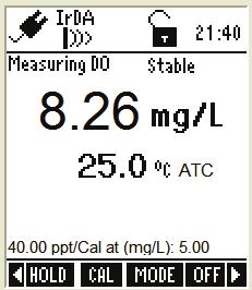 7. Press ENTER key to confirm the entered value. 8. Press ESC (F4) to go to measurement mode. The meter shows the concentration reading of the solution in measurement mode.