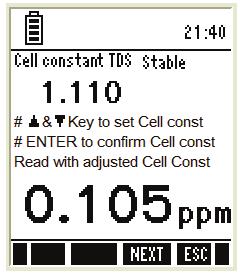 2. TDS Calibration Mode You can commence calibration in the TDS mode by using the conductivity calibration method and after setting the correct TDS factor.