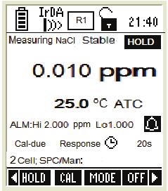3. Salinity Measurement Mode In Salinity measurement mode, the meter displays salinity and temperature reading. 3.