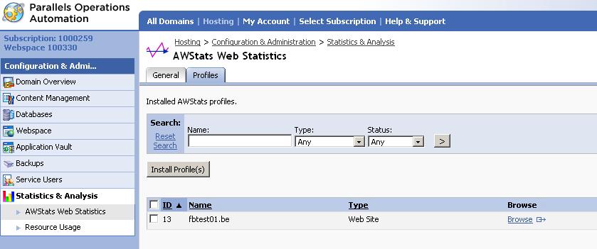 14. Where can I get my online web statistics?