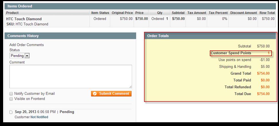 After filling out all the required fields, click on the Submit Order button to finish creating the new order.