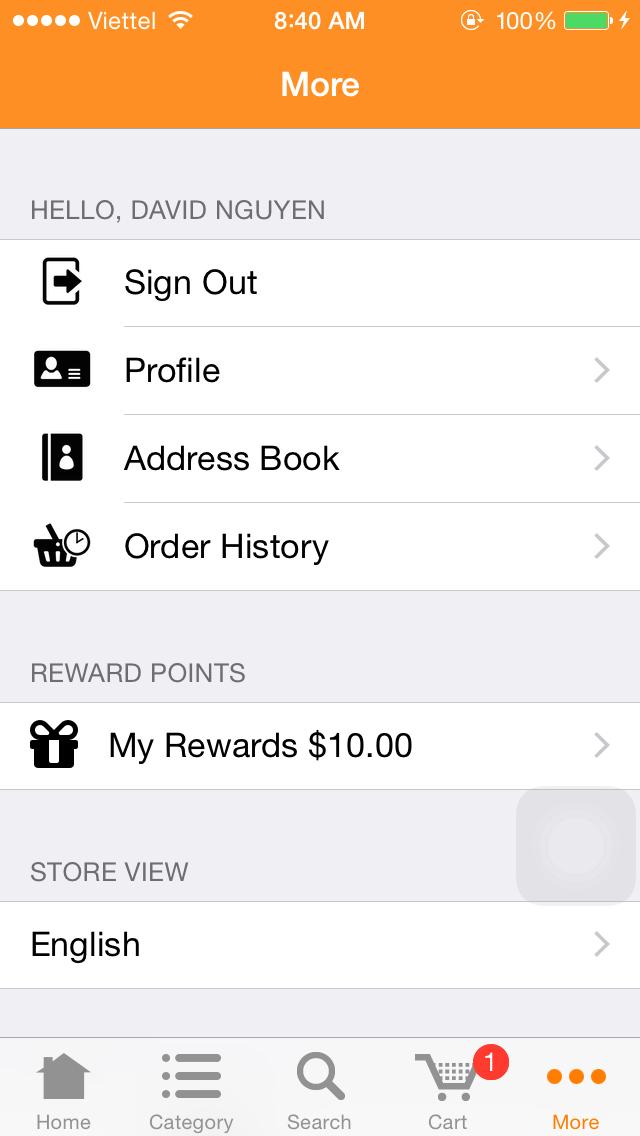 After placing an order successfully, customers can check their