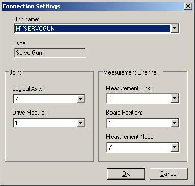 A dialog allows you to change the connection settings for the units in the exported file. This does not affect the open project.