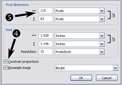 Notes about Resizing Images Resizing an image in Dreamweaver does not change the original image; the dreamcatcher picture file is still 64K, and the dimensions are still 600x597.