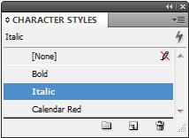 Here you will apply a character style to individual words. 1 Double-click on page 2 in the Pages panel to display page 2 within the workspace.