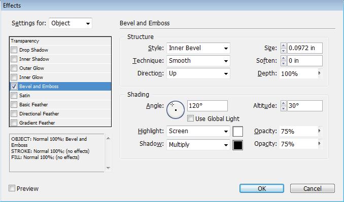 Click the Preview check box in the lower-left corner of the dialog box to preview the effect before you apply it.