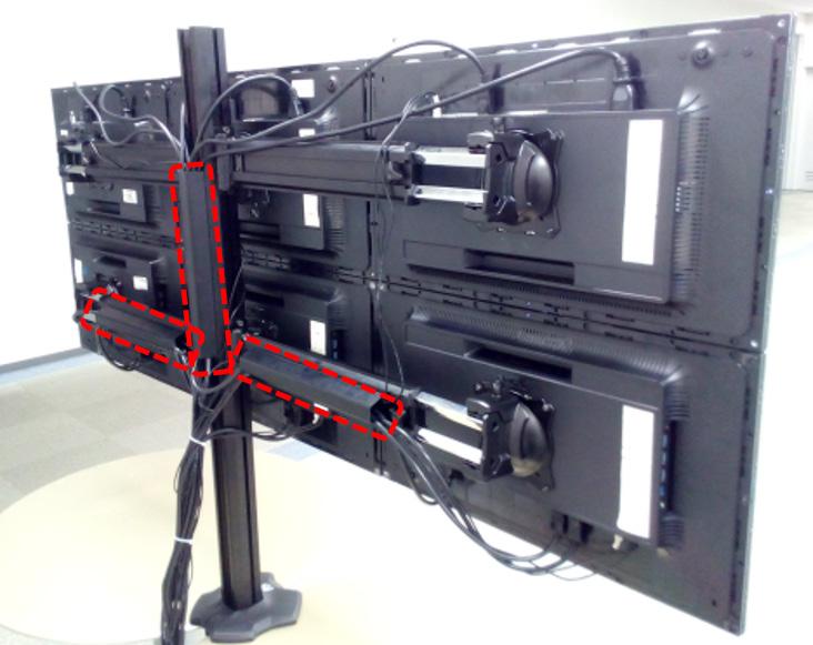 Cable Management 3 x 2 Multi-Monitor Installation (K3G320) 36 As shown in the