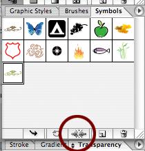 24. Now, with the symbol spray can tool, click once in your document. You should get one copy of the symbol. 25.