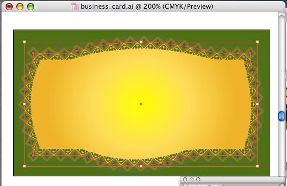 14. If needed, resize the yellow box to fit the card better using the box
