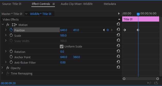 Creating new Title To do more setting select your title in your timeline