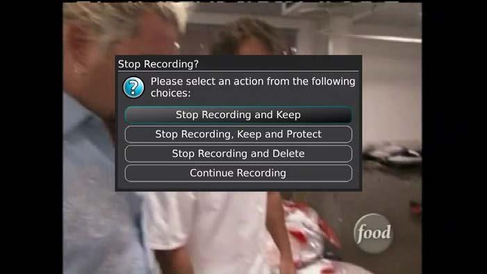 Stop Recording and Keep Saves the recording for future use. b.
