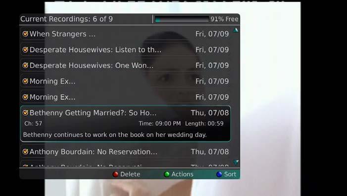 Watch a Recorded Program 1. To access the list of recorded programs, press the List button on the remote control. 2.