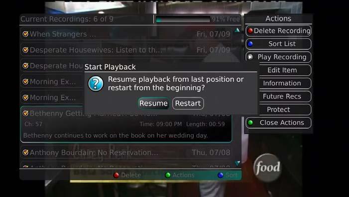 5. As you play back a program, you have the ability to FFW, REW, Pause, Replay, or Stop the playback.