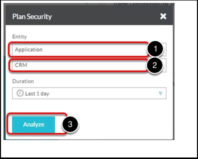 1. On the vrealize Network Insight, Click on Plan Security
