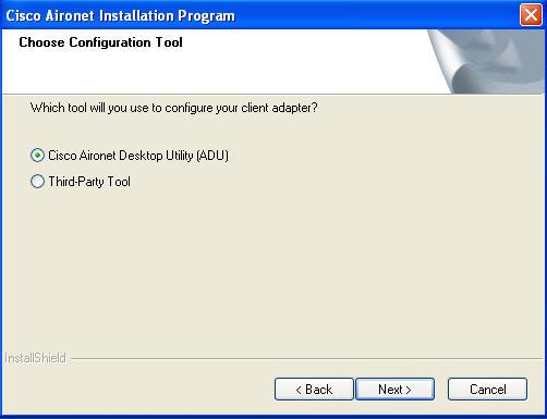 Choose ADU as the Configuration Tool Step 6 Click on Yes to reboot your