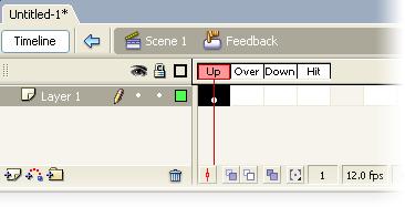 Creating the Button states (Over and Down) 14. Double-click the Button to enter EDIT MODE.