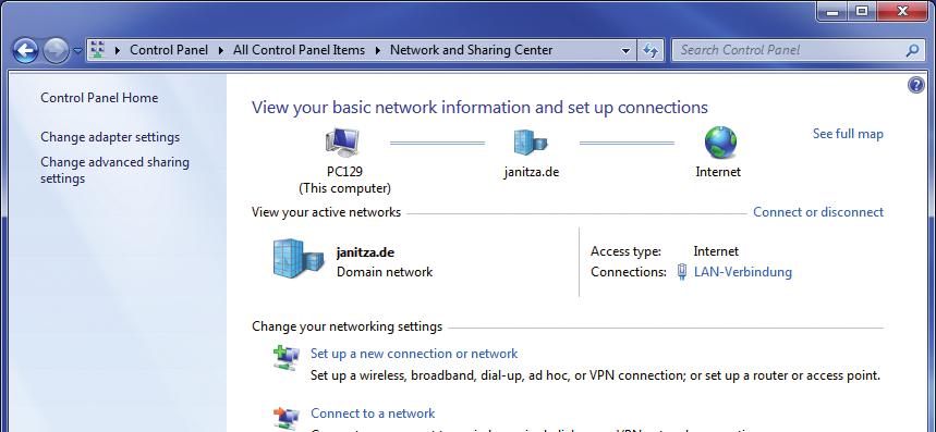 Setting the IP address of the computer for a direct connection PCs on company networks normally use