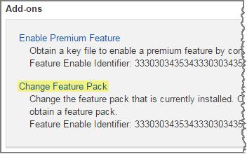 8 Changing the feature pack You can change the feature pack to convert the host protocol of the baseboard host, the HIC, or both types of. Steps 1.