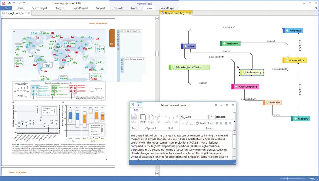 THE COMPONENTS OF THE ANALYSIS PROJECT THE ATLAS.ti WORKSPACE In ATLAS.