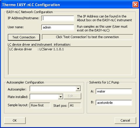 Make sure that Device Types is set to All or AS (AutoSampler). Thermo EASY-nLC VI now appears in the Available Devices box.