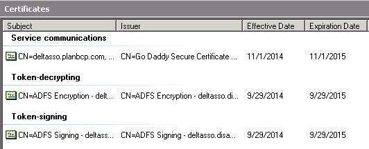 Token Issuer Certificate: ADFS token signing certificate (same one as used in above powershell) IIS Configuration Configure IIS to support ADFS and to use appropriate bindings 1. Add net.