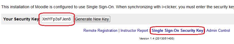 Copy your security key, so it can be pasted into the iclicker application.