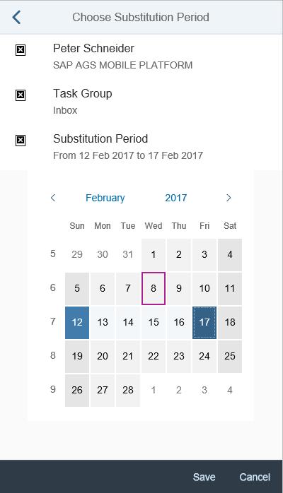 Choose the substitution period and click on