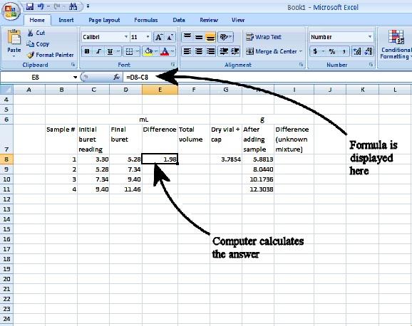 14. The power of a spreadsheet is that it will calculate numbers for you.
