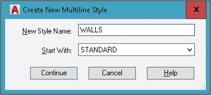 The Preview of: area in the lower portion of the Multiline Style dialog box displays a representation of the selected multiline style.